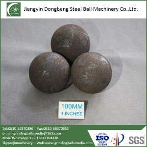 Bolas de acero forjado de 100 mm para mina de mineral de hierro