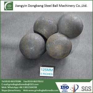 Bola de acero forjado de 125 mm para mina de mineral de hierro